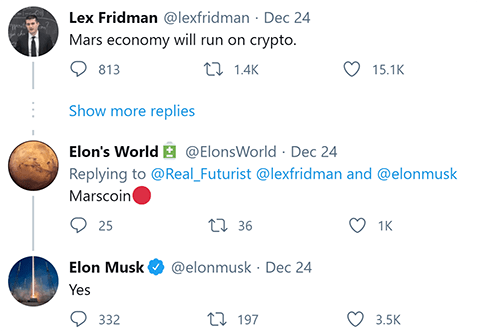 Mars will run on Marscoin